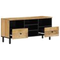 vidaXL TV skrinka 100x33x46 cm, mangový masív