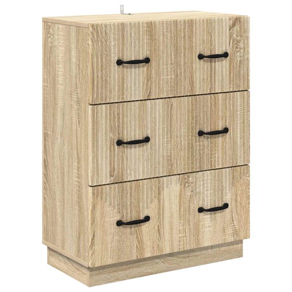 vidaXL Zásuvkový kabinet Dub sonoma 66 x 34,5 x 87 cm Kompozitné drevo