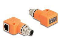 M12 Adapter A-coded 8 pin samec na RJ45 zástrčku