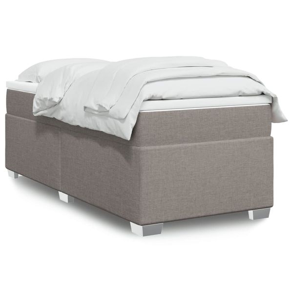 vidaXL Boxspring posteľ s matracom sivohnedý 100x200 cm látka