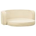 vidaXL Skladací gauč pre psa krémový 73x67x26 cm plyšový s vankúšom