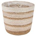 vidaXL 3 ks Prírodná, biela a béžová Ø26 x 19 cm 100% Morská tráva