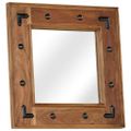 vidaXL Zrkadlo z masívneho akáciového dreva 50x50 cm