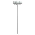 vidaXL Vonkajšie stojace lampy 2ks strieborné 215cm nehrdzavejúca oceľ