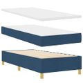 vidaXL Posteľ s pružinovým rámom s matracmi Modrá 200 x 90 cm látka