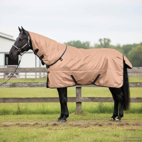 vidaXL Plášť pre kone Kapučínová 145 cm Polyester