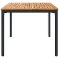 vidaXL Vonkajší stôl Prírodná a čierna 150 x 90 x 75 cm