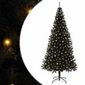 vidaXL Vianočný stromček Čierna 180 cm PVC