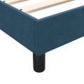 vidaXL Posteľný rám boxsping bez matracom tmavomodrý 120x210 cm zamat