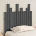 vidaXL Nástenné čelo postele sivé 82,5x3x80 cm masívna borovica