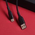 Maxlife MXUC-07 kábel USB - USB-C 1,0 m 3A čierny nylon