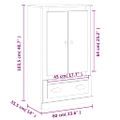 vidaXL Vysoká skrinka biela 60x35,5x103,5 cm kompozitné drevo