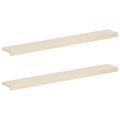 vidaXL Parapety 2 ks Biela 110 x 20 x 2 cm Masívne dubové drevo