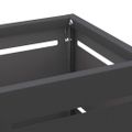 vidaXL Stojan na dáždniky s úložiskom Čierna 15,5 x 15,5 x 49 cm Oceľ