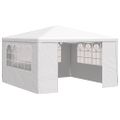 vidaXL Profesionálny párty stan+bočné steny 4x4 m, biely 90 g/m²