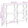 vidaXL Konzolový stôl Staré drevo 100 x 28 x 80,5 cm Kompozitné drevo