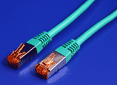 S/FTP patchkabel kategórie 6, LSOH, 50 m, zelený