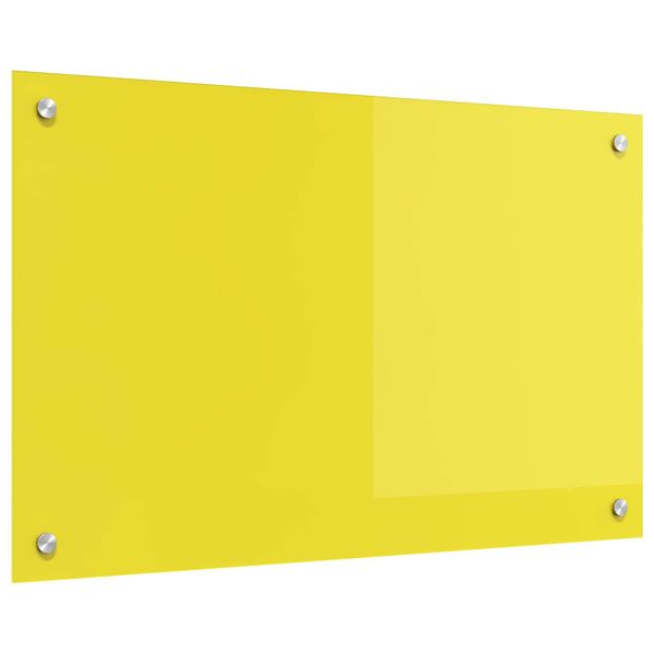 vidaXL Kuchynský obklad Žltá 80 x 50 cm tvrdené sklo