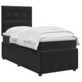 vidaXL Posteľ boxspring s matracom Čierna 90 x 190 cm Zamat