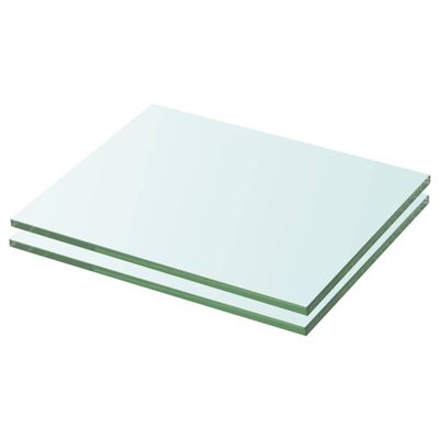 vidaXL Poličky 2 ks panel z priehľadného skla 20x20 cm