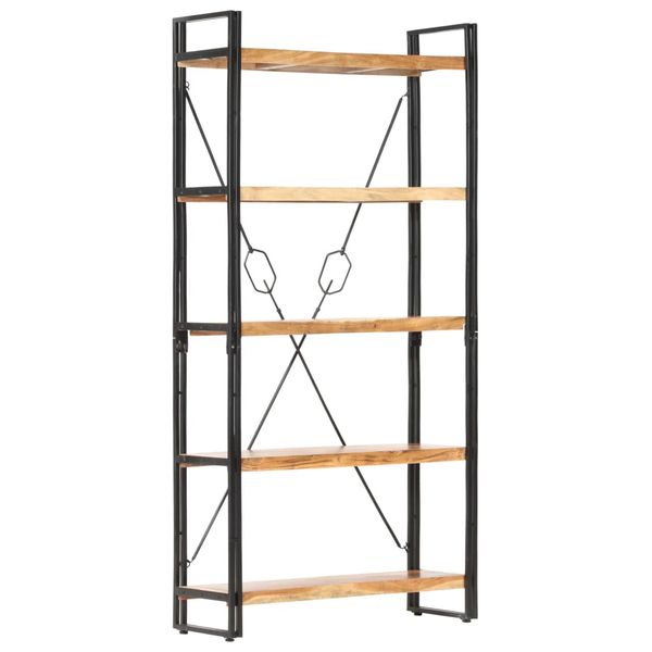 vidaXL Knižnica s 5 policami 90x30x180 cm, akáciový masív