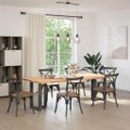 vidaXL Nohy k jedálenskému stolu v tvare T, 2 ks, antracitové, 60x35x(72-73) cm, oceľ