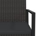 vidaXL Záhradná lavička s vankúšmi čierna 106 cm polyratan