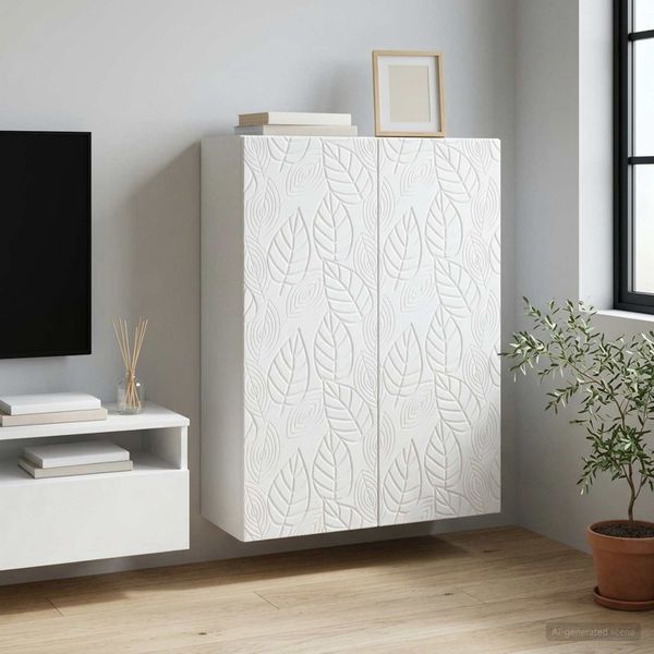 vidaXL Nástenná skrinka Biela 66 x 34,5 x 90 cm Kompozitné drevo