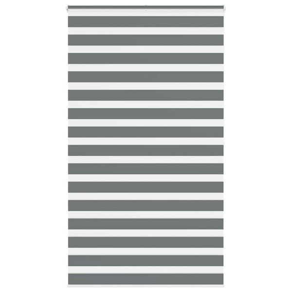 vidaXL Zebra roleta tmavošedá 130x200 cm šírka látky 125,9cm polyester