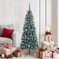 vidaXL Umelý vianočný stromček Zelená 150 cm PVC, plast a oceľ