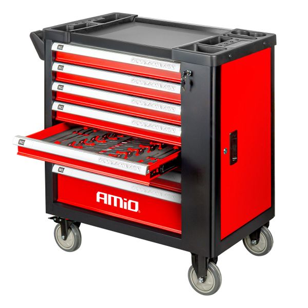 Dielenský vozík na náradie so sadou 258 kusov náradia 840 x 460 x 870 mm AMiO-04892