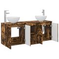 vidaXL Set kabinetov do kúpeľne 3 ks Dymový dub 49,5 x 35 x 63 cm