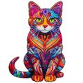 Drevené puzzle Kruzzel 22878 Mačka