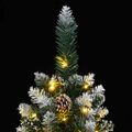 vidaXL Umelý úzky vianočný stromček s 300 LED 180 cm