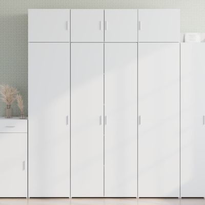 vidaXL Vysoká skrinka biela 80x42,5x185 cm kompozitné drevo