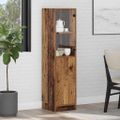 vidaXL Highboard Staré drevo 35 x 37 x 142 cm Kompozitné drevo