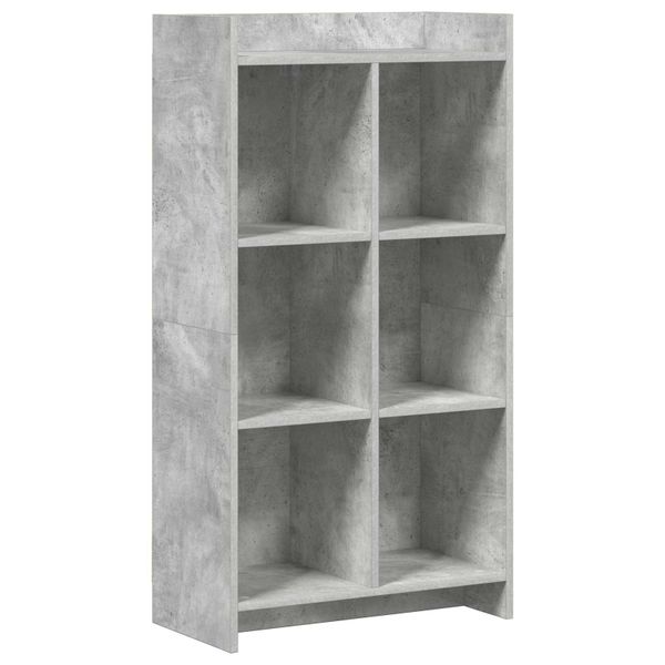 vidaXL Knižnica Betónová šedá 59 x 30 x 111 cm Kompozitné drevo