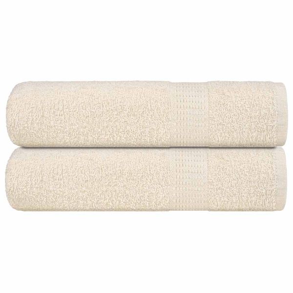 vidaXL Sprchové osušky FROGN 2 ks krémové 70x140 cm 360 g/m²