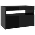 vidaXL TV skrinky s LED svetlami 2 ks lesklé čierne 60x35x40 cm