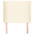 vidaXL Čelo postele so záhybmi krémové 83x16x118/128 cm umelá koža