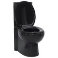 vidaXL Keramická toaleta/WC do kúpeľne, rohová, čierna