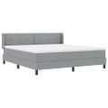 vidaXL Posteľ s pružinovým rámom Svetlosivá 200 x 180 cm látka