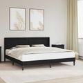 vidaXL Rám postele s LED pásikmi Čierna 180 x 200 cm Umelá koža