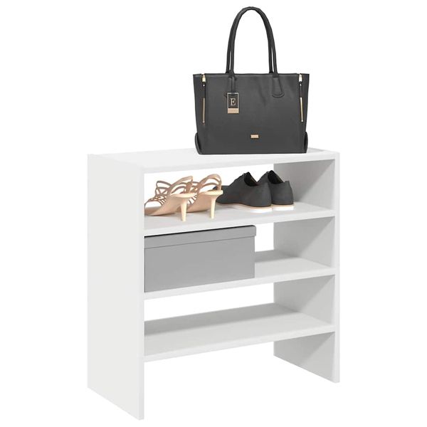 vidaXL Stojany na topánky 2 ks stohovateľné biele 60x30x30,5 cm