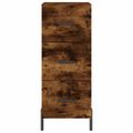 vidaXL Vysoká skrinka dymový dub 34,5x34x180 cm spracované drevo