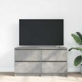 TV skrinka vidaXL Betónová sivá 100x35x54 cm Konštrukcia dreva