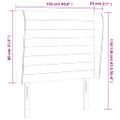 vidaXL Čelo postele so záhybmi tmavozelený 103x23x118/128 cm zamat