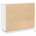 vidaXL LED komoda Biela 90 x 32 x 75 cm Kompozitné drevo