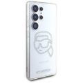 Puzdro Karl Lagerfeld HC IML Rhinestones K Head pre Samsung Galaxy S25 Ultra transparentné