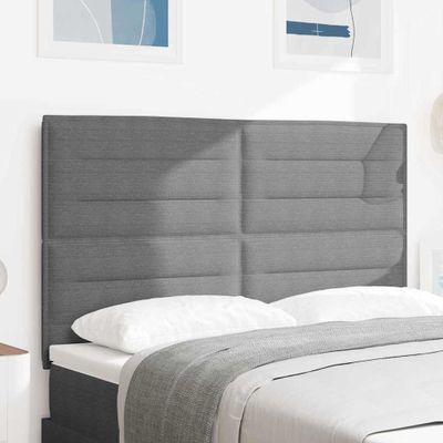 vidaXL LED hlavová doska Svetlosivá 160 cm Kordúrová tkanina